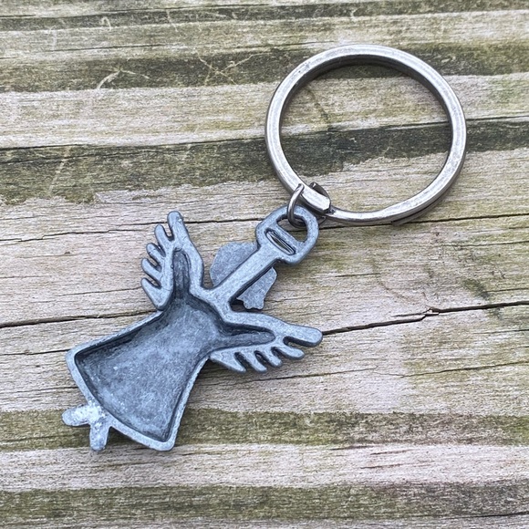 Angel heart key chain pewter angelic bag or key fob - Picture 7 of 7